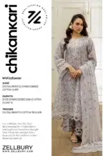 Zellbury Chikankari Embroidered Cotton 3 Piece WUC25E34030