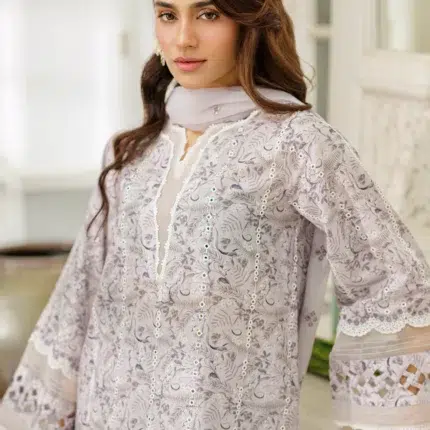 Zellbury Chikankari Embroidered Cotton 3 Piece WUC25E34030