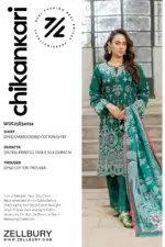 Zellbury Chikankari Embroidered Cotton 3 Piece WUC25E34034