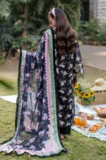 Zellbury Chikankari Embroidered Cotton 3 Piece in Black Color WUC25E34040