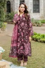 Zellbury Chikankari Embroidered Cotton 3 Piece WUC25E34042