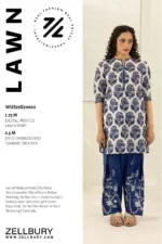 Zellbury Embroidered Lawn Shirt Shalwar in Blue Color WUS26E20602