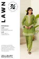 Zellbury Embroidered Lawn Shirt Shalwar in Green Color WUS26E20603