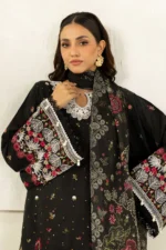 Zellbury Embroidered Lawn 3 Piece Blacl Color WUS26E30456