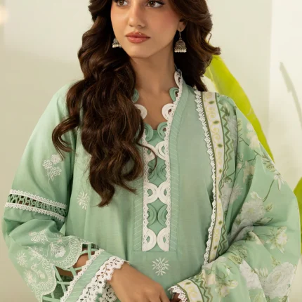 Zellbury Embroidered Lawn 3 Piece in Green Color WUS26E30568