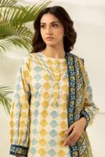 Zellbury Printed Lawn Shirt Dupatta Off White Color WUS26X20403