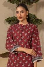 Zellbury Printed Lawn 2 Piece in Maroon Color WUS26X20523