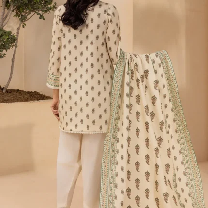 Zellbury Printed Lawn Shirt Dupatta Beige Color WUS26X20591