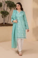 Zellbury Printed Lawn Shirt Dupatta Blue Color WUS26X20594
