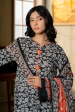 Zellbury Printed Lawn Shirt Dupatta Beige Color WUS26X20661