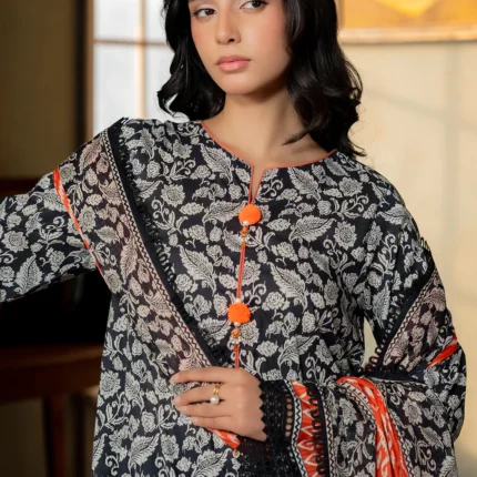 Zellbury Printed Lawn Shirt Dupatta Beige Color WUS26X20661