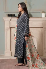 Zellbury Printed Lawn Shirt Dupatta Black Color WUS26X20731