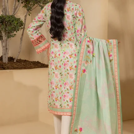 Zellbury Printed Lawn Shirt Dupatta Light Green Color WUS26X20802
