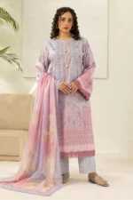 Zellbury Printed Lawn 3 Piece in Sky Blue Color WUS26X30415