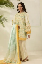 Zellbury Printed Lawn 3 Piece in Off White Color WUS26X30417