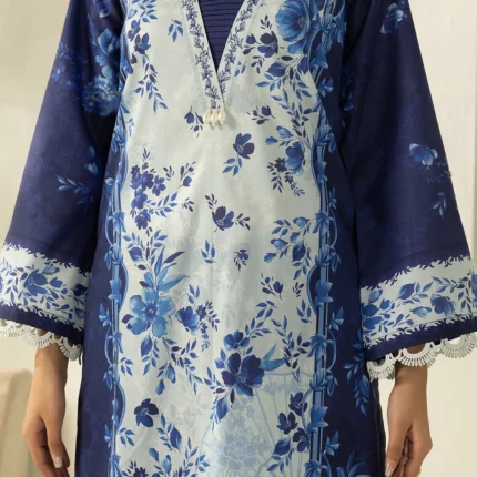 Zellbury Printed Lawn 3 Piece in Blue Color WUS26X30420