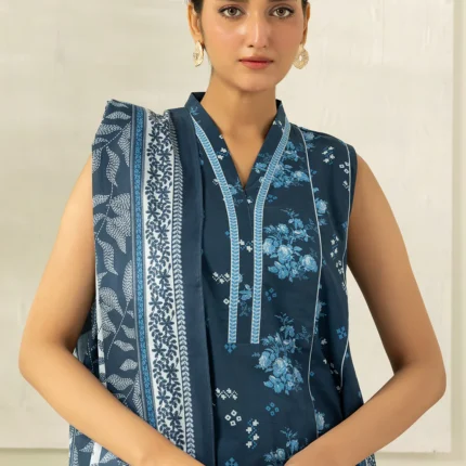 Zellbury Printed Lawn 3 Piece in Blue Color WUS26X30422