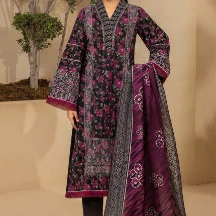 Zellbury Printed Lawn 3 Piece in Black Color WUS26X30425