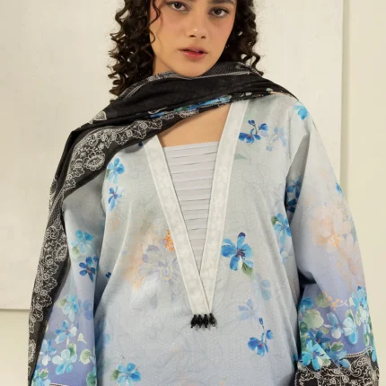 Zellbury Printed Lawn 3 Piece in Blue Color WUS26X30426