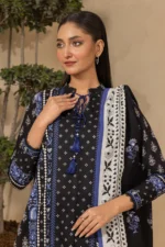 Zellbury Printed Lawn 3 Piece in Black WUS26X30428