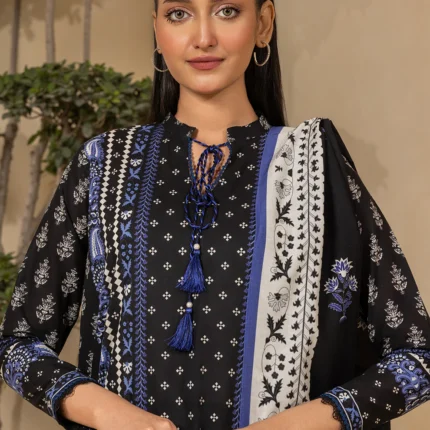 Zellbury Printed Lawn 3 Piece in Black WUS26X30428