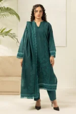 Zellbury Paste Print Lawn 3 Piece in Teal Green Color WUS26X30429