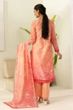 Zellbury Printed Lawn 3 Piece in Peach Color WUS26X30433