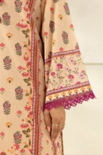 Zellbury Printed Lawn 3 Piece in Beige Color WUS26X30474