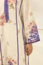 Zellbury Printed Lawn 3 Piece in Off White Color WUS26X30476