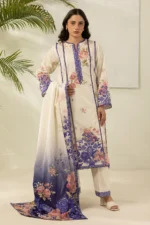 Zellbury Printed Lawn 3 Piece in Off White Color WUS26X30476