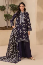 Zellbury Printed Lawn 3 Piece in Dark Blue WUS26X30538