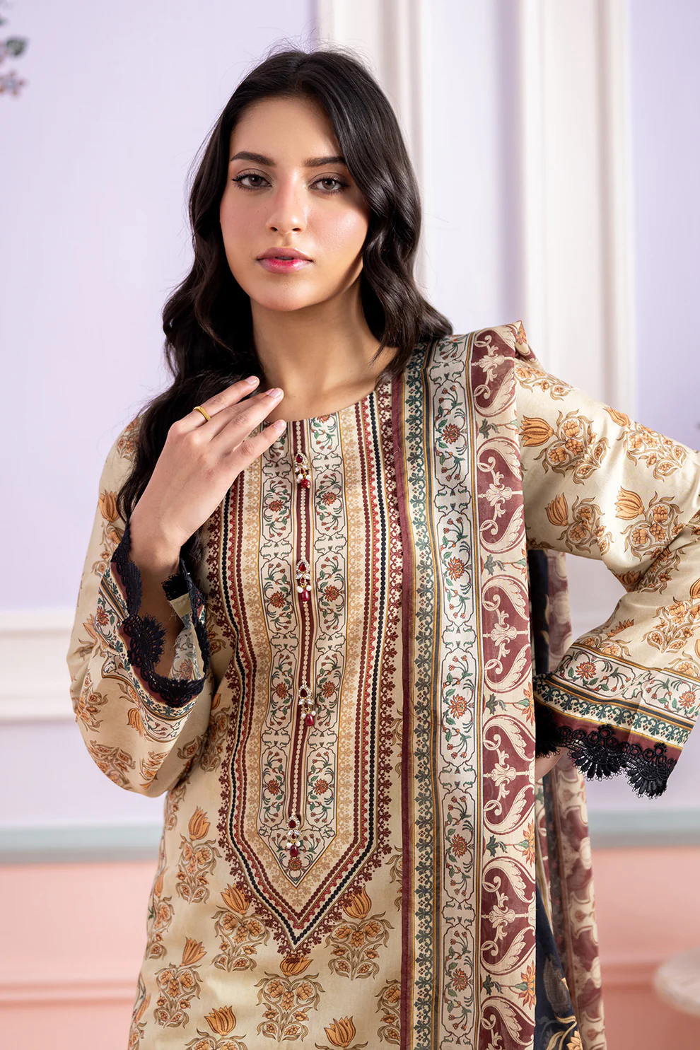 WUS26X30539_7 Zellbury Printed Lawn 3 Piece WUS26X30539