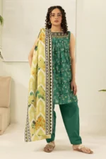 Zellbury Printed Lawn 3 Piece in Green Color WUS26X30542