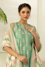 Zellbury Printed Lawn 3 Piece in Sage Green Color WUS26X30554