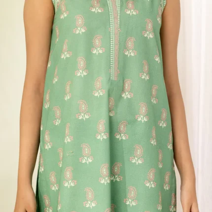 Zellbury Printed Lawn 3 Piece in Sage Green Color WUS26X30554