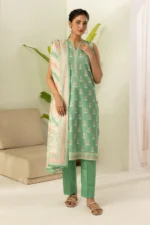 Zellbury Printed Lawn 3 Piece in Sage Green Color WUS26X30554
