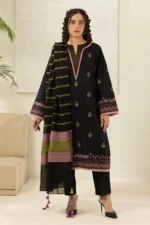 Zellbury Dobby Printed Lawn 3 Piece Black WUS26X30566