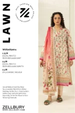 Zellbury Printed Lawn 3 Piece in Off White Color WUS26X30614