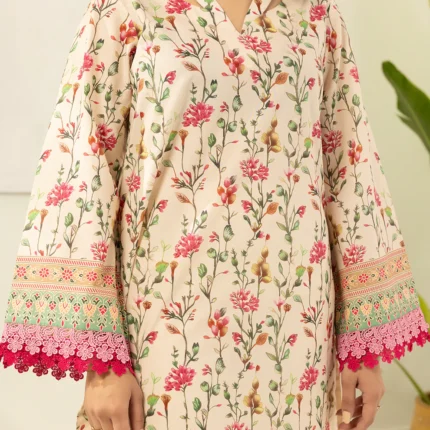 Zellbury Printed Lawn 3 Piece in Off White Color WUS26X30614