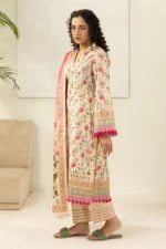 Zellbury Printed Lawn 3 Piece in Off White Color WUS26X30614