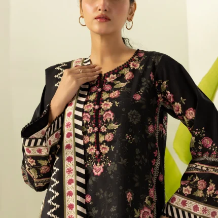 Zellbury Printed Lawn 3 Piece in Black Color WUS26X30621