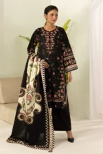 Zellbury Printed Lawn 3 Piece in Black Color WUS26X30621