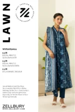 Zellbury Printed Lawn 3 Piece in Blue Color WUS26X30422