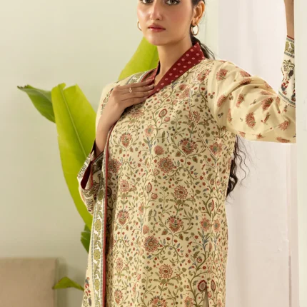 Zellbury Printed Lawn 3 Piece in Beige Color WUS26X30624