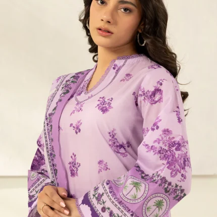 Zellbury Dobby Printed Lawn 3 Piece Lilac Color WUS26X30629