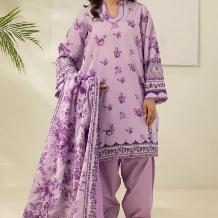 Zellbury Dobby Printed Lawn 3 Piece Lilac Color WUS26X30629