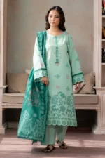 Zellbury Paste Printed Lawn 3 Piece in Green Color WUS26X30695