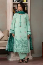 Zellbury Paste Printed Lawn 3 Piece in Green Color WUS26X30695