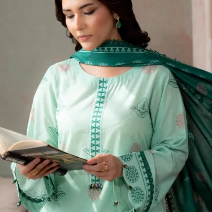 Zellbury Paste Printed Lawn 3 Piece in Green Color WUS26X30695