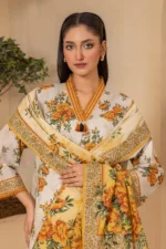 Zellbury Printed Lawn 3 Piece in Beige Color WUS26X30747